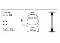 EXTREMITE POUR COLONNE 100MM - OMEGA