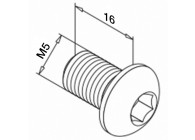 QS-11 Vis 6-pans - tête bouton
