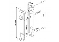 P00009768-SILV - Prix par set-plaque de proprete en alu pour serrure à encastrer-argent