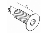 QS-42 Accessoires Vis 6-pans - tête fraisée- emb. 50x