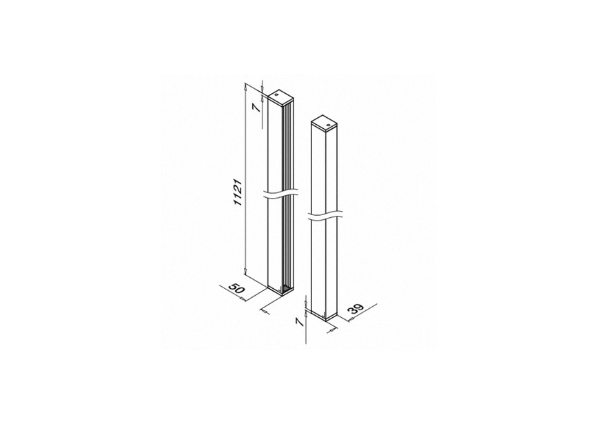 Easy Glass View, set, hoogte 1100 mm