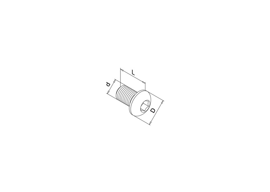 Laagbolkopschroef met binnenzeskant, QS-203